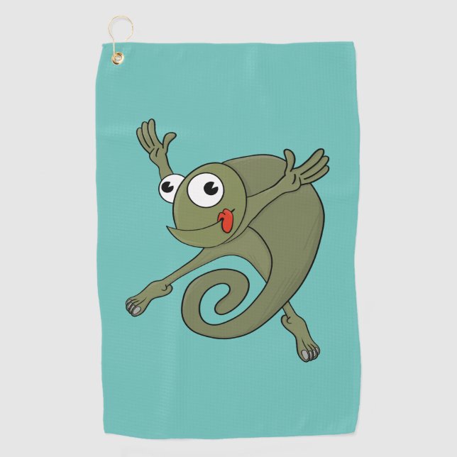Awesome Chameleon Golf Towel (Front)