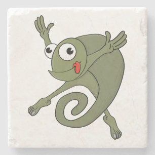 Awesome Chameleon Stone Coaster