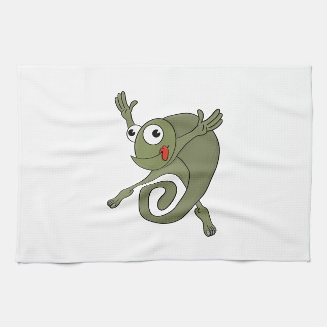 Awesome Chameleon Tea Towel (Horizontal)