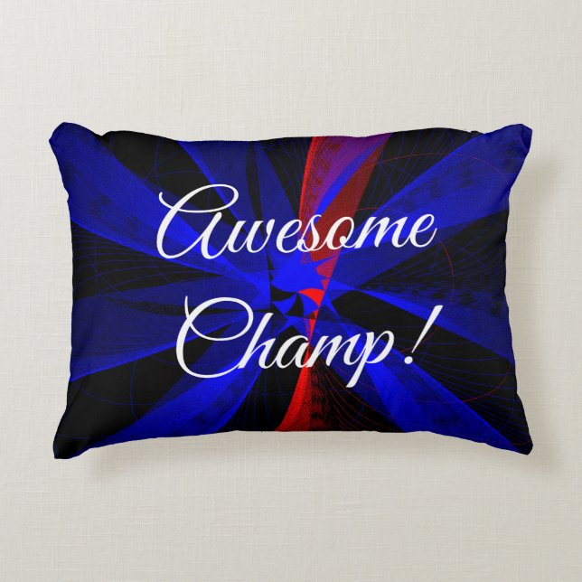 Awesome Champ Geometric Accent Pillow (Front)
