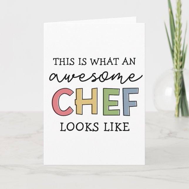 Awesome Chef Gifts | Best Chef Ever Funny Gift Card (Front)