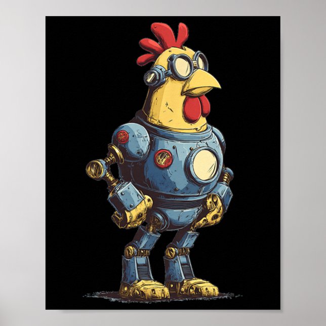Awesome Chicken Robot For Future Animals Lovers  Poster (Front)