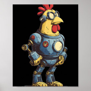Awesome Chicken Robot For Future Animals Lovers Poster