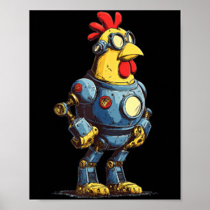 Awesome Chicken Robot For Future Animals Lovers Poster