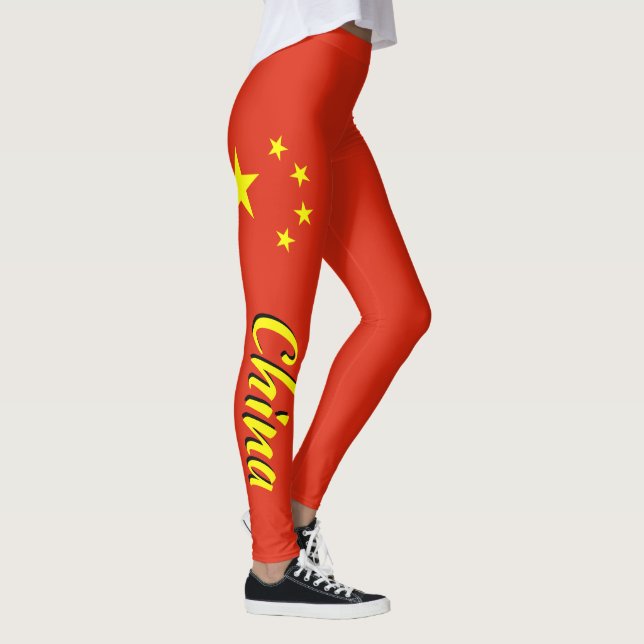 Awesome China Chinese Flag Leggings (Right)