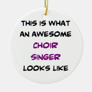 awesome choir singer ceramic tree decoration