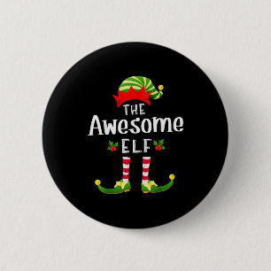 Awesome Christmas Elf Matching Pajama X-mas Party  6 Cm Round Badge
