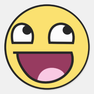 awesome classic round sticker