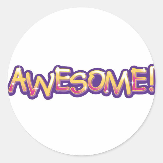 Awesome! Classic Round Sticker (Front)