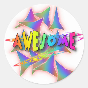 AWESOME! CLASSIC ROUND STICKER