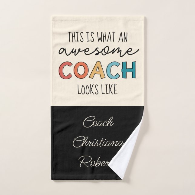 Awesome Coach | Best Coach Ever | Funny Coach Gift Hand Towel (Hand Towel)