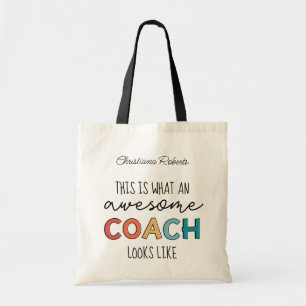 Awesome Coach Best Coach Ever Personalized Gifts Tote Bag