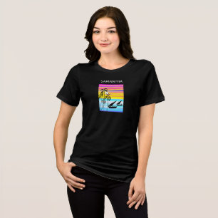 Awesome Coastal Sunset Sailing T-shirt Tri-B Tri-Blend Shirt