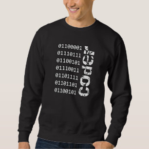 Awesome Coder In Binary Code It Professional Sweatshirt