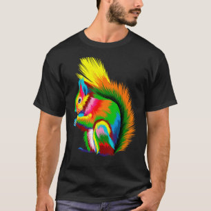 Awesome Colourful Squirrel For Chipmunk Women Men  T-Shirt