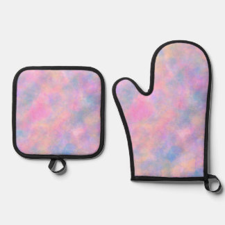 Awesome Combination of Pastel Colours  Oven Mitt & Pot Holder Set