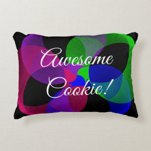 Awesome Cookie Geometric Fusion Accent Pillow