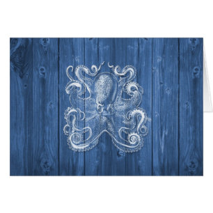 awesome cool Antique effect white octopus