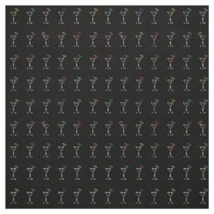 Awesome Cool Neon Martini Glasses Fabric