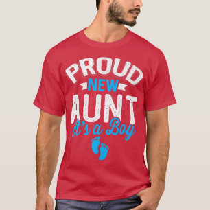Awesome Cool Proud New Aunt It's A Boy Gender Reve T-Shirt