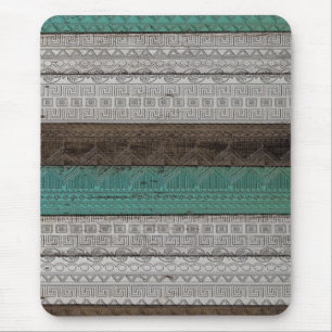 Awesome cool trendy Aztec geometric pattern Mouse Pad