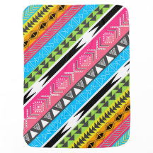 Awesome Cool trendy Aztec tribal Andes bright neon