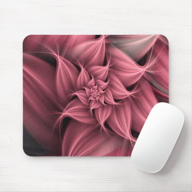 Awesome Coral Pink Flower Fractal  Mouse Pad (With Mouse)