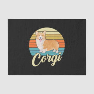 Awesome Corgi 1970s Vintage Retro Tissue Paper