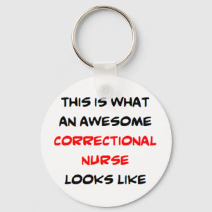 awesome correctional nurse coffee mug key ring