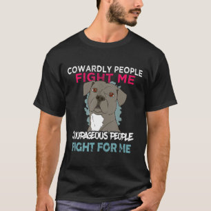 Awesome Courageous People Pitbull Gift Pit Bull Lo T-Shirt