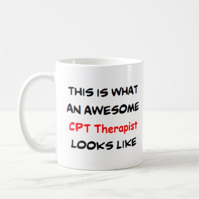 awesome cpt therapist coffee mug (Left)