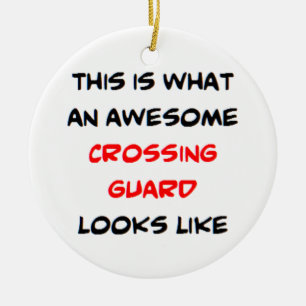 awesome crossing guard ceramic tree decoration