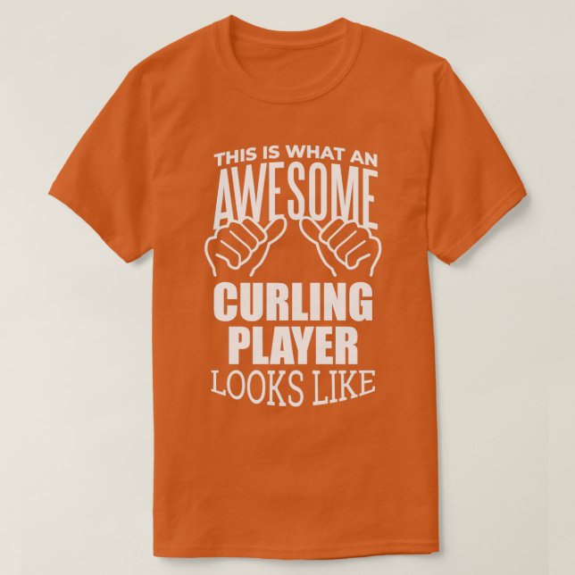 Awesome Curling Gift Design for Women T-Shirt (Design Front)