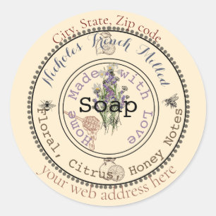 awesome customisable soap classic round sticker