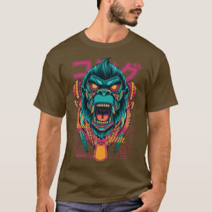 Awesome Cyberpunk Space Gorilla T-Shirt