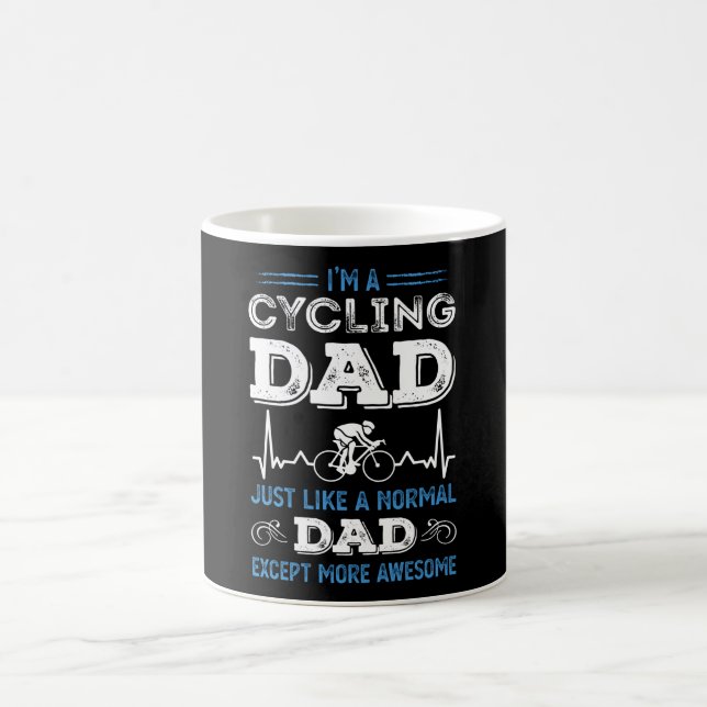 Awesome Cycling Dad Funny Cyclist Gift Coffee Mug (Center)