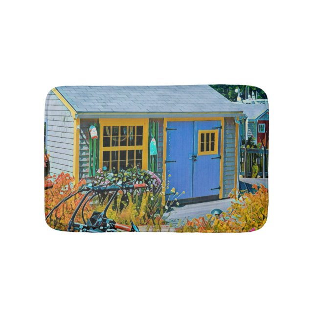Awesome Cycling Painting Bath Mat (Front)