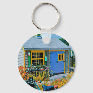 Awesome Cycling Painting Key Ring