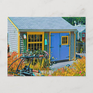 Awesome Cycling Painting Postcard