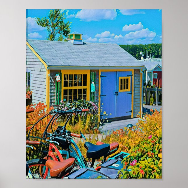 Awesome Cycling Painting Poster (Front)