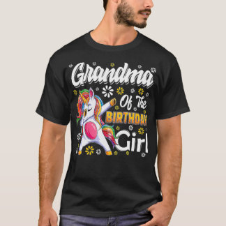 awesome dabbing unicorn birthday Grandma Family Ma T-Shirt