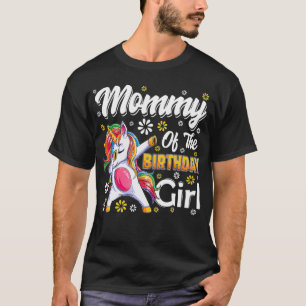 awesome dabbing unicorn birthday Mummy Family Matc T-Shirt