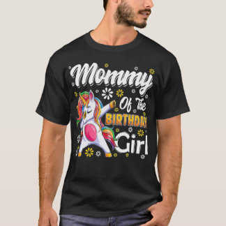 awesome dabbing unicorn birthday Mummy Family Matc T-Shirt