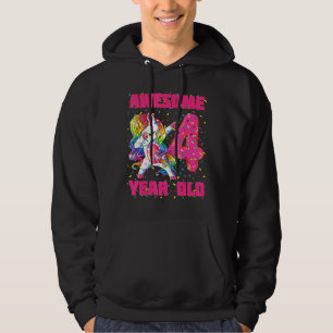 Awesome Dabbing Unicorn Doughnut's 4th Birthday 4 Hoodie