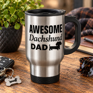 Awesome Dachshund Dad Travel Stainless Steel Mug