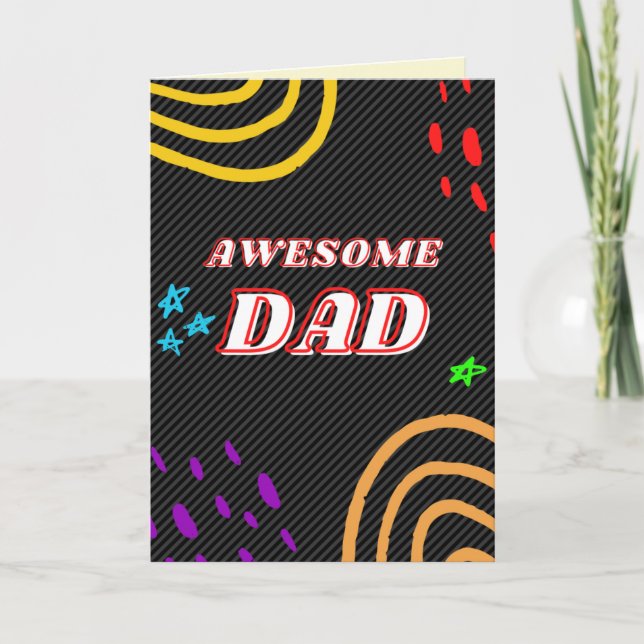 Awesome Dad Father's Day Card (Front)