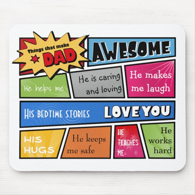 Awesome Dad Mousepad (Front)