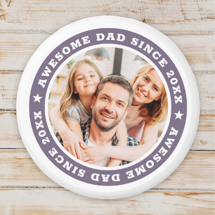 Awesome Dad Since 20XX Modern Simple Photo Magnet