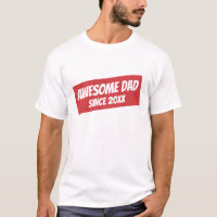 Awesome Dad Since 20XX Modern Simple
