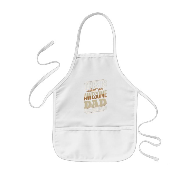 Awesome Dad – Super Dad Look Kids Apron (Front)